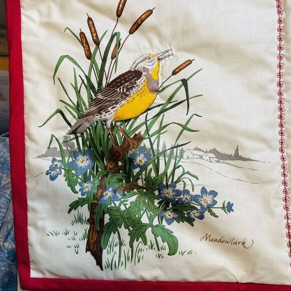 Handmade American Song Birds Wall Hanging 24.5x41 Mockingbird Chickadee Robin - Picture 4 of 13